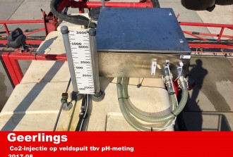 Co2 op veldspuit tbv pH regeling, Geerlings