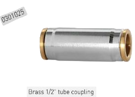 messing fitting buis univ. ½''