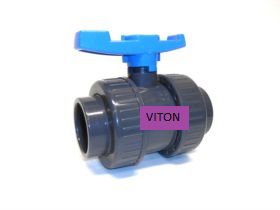 pvc kogelkraan TP viton 40mm