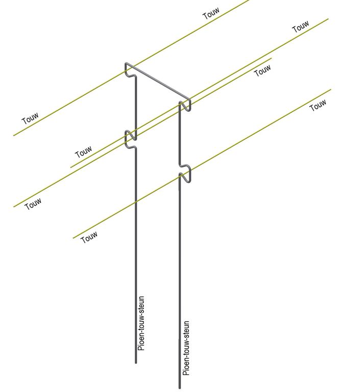 pioen-touw-steun 850x300x6mm 4 oortjes