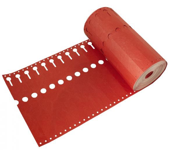 sleufetiket 22x2,55 rood 1000/rol