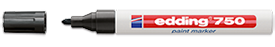 stift edding 750 breed 2-4mm zwart p st.