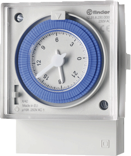 schakelklok analoog/week, paneelinbouw