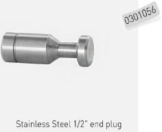 rvs 303 fitting eind plug ½"