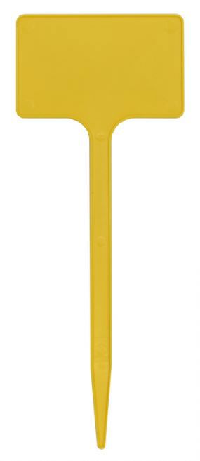 plaatetiket 20x5x8cm geel recht 100/zak