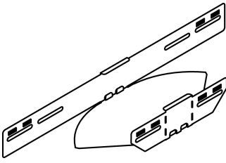 hoekstuk verstelbaar tbv kabelgoot 120mm