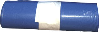 afvalzak 70x140cm blauw 240l 70mu 10/rol
