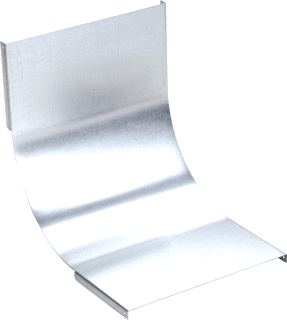 stijgstukdeksel 120mm 90° tbv kabelgoot