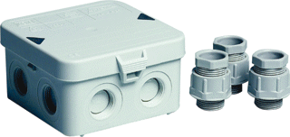 kabeldoos AK1 met 3 wartels M20