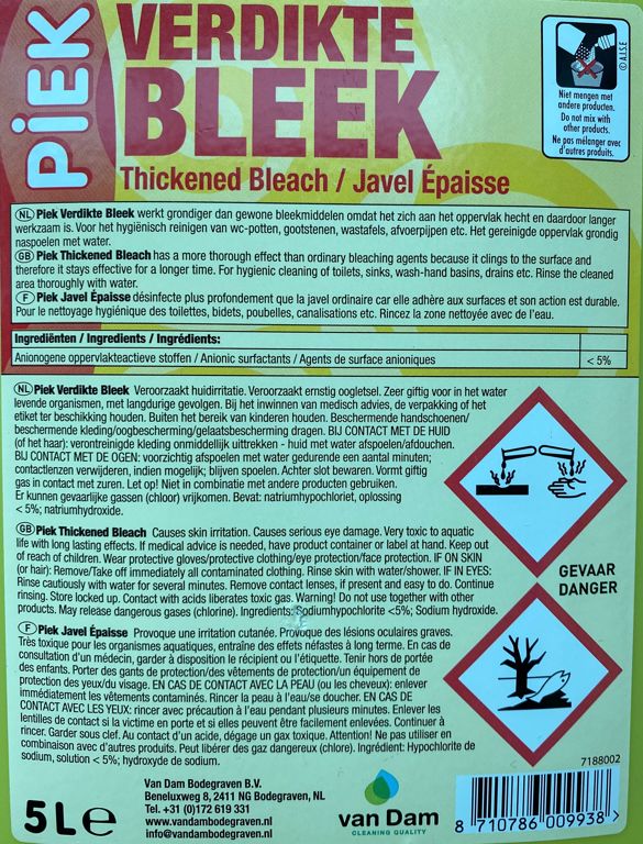 super dikke bleek 5 liter/can