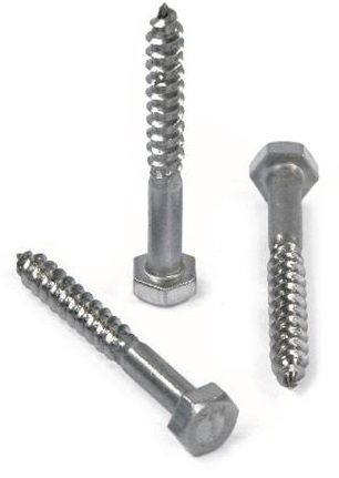 rvs304 houtdraadbout 4.6 M6x40mm per st.