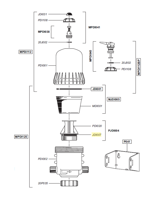 Dosatron epdm diffus.seal DI16