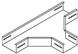 t-stuk tbv kabelgoot 200mm