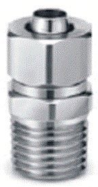 rvs fitting met 2 aansluitingen ¼"