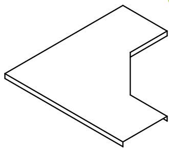 hoekstukdeksel tbv kabelgoot 120mm