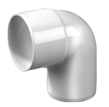 ppc bocht mof/spie 90° 50mm wit