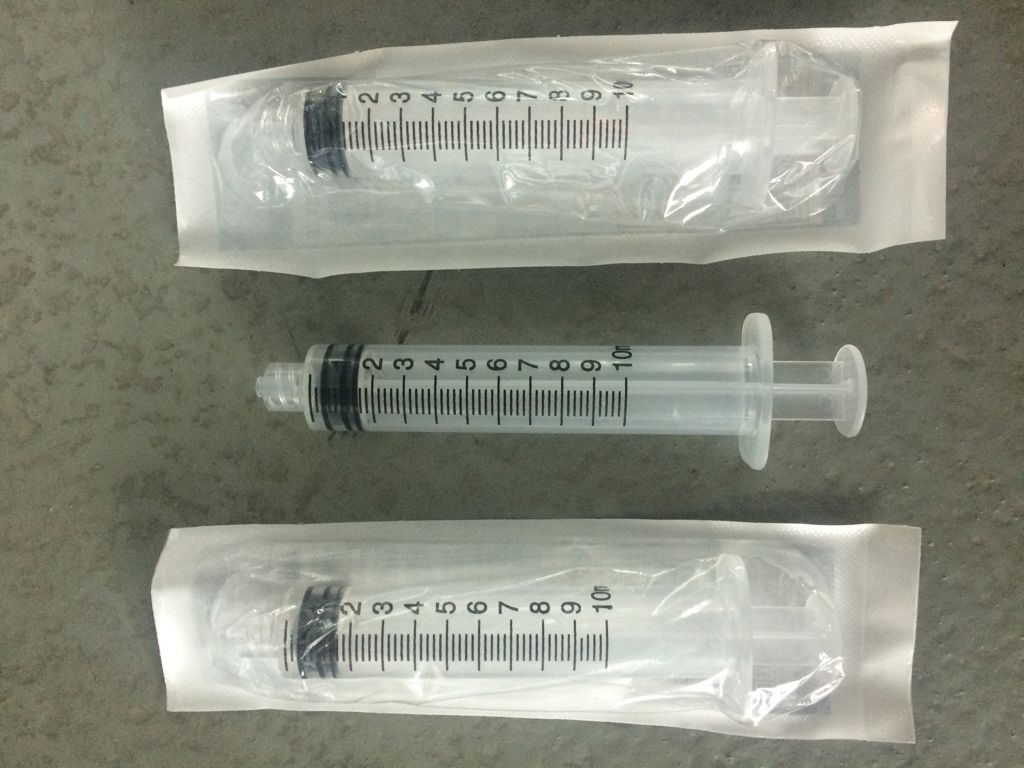 injectiespuit 10ml 3-delig steriel