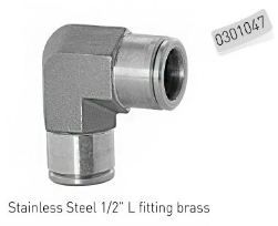 rvs 303 fitting knie ½"