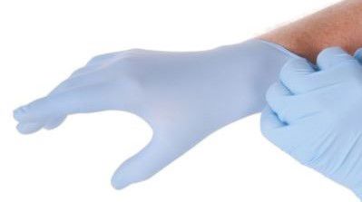 handschoen vitril maat S blauw 100/ds