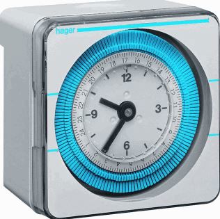 schakelklok 10m/24u analoog paneelbouw