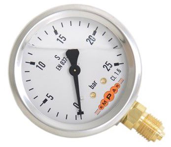 manometer 0-25bar onderaansluiting