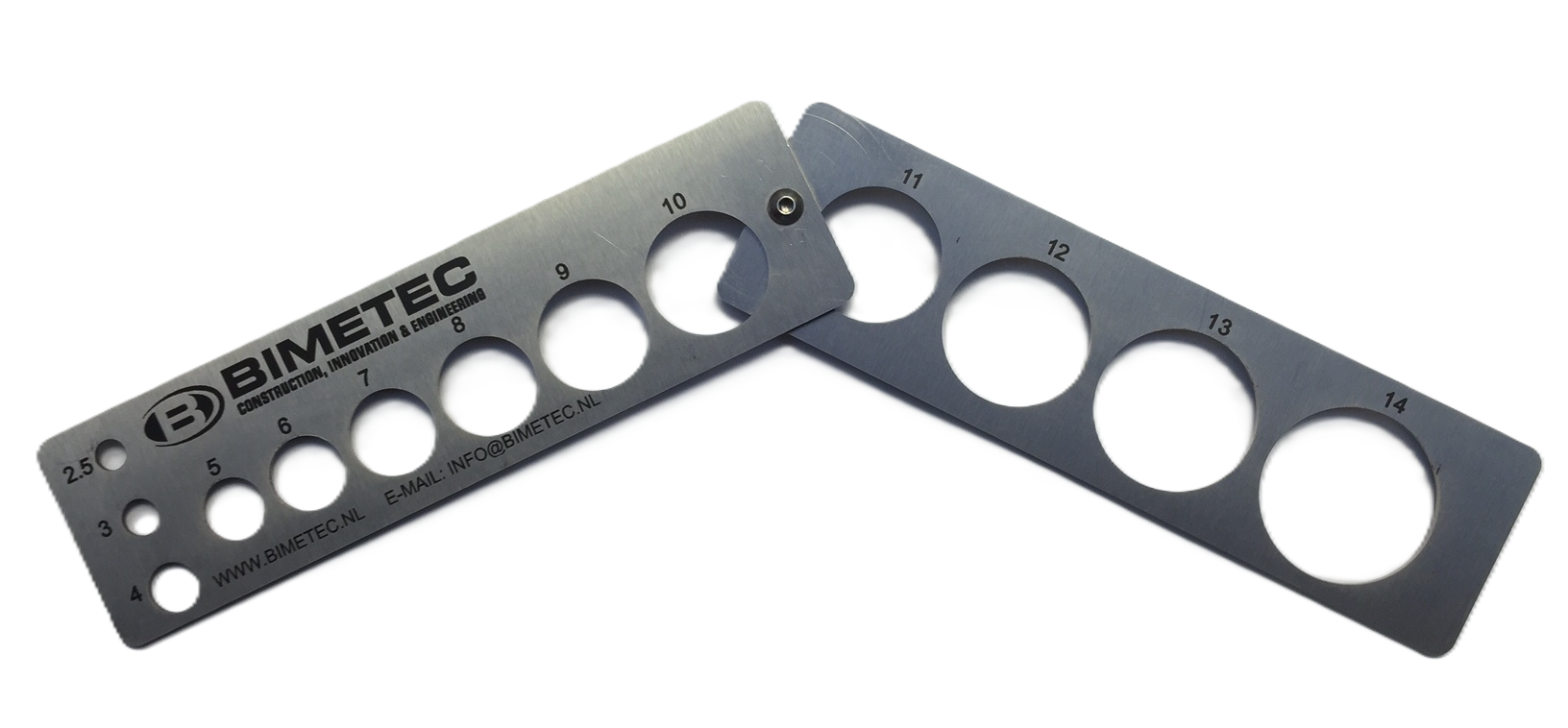 Bollenmaat RVS waaier 14 t/m 22