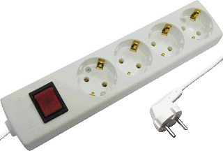 stekkerverdeeldoos 4v RA 1,5m snoer