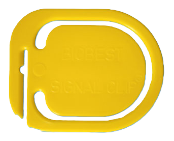 Signaal clip geel 50/set