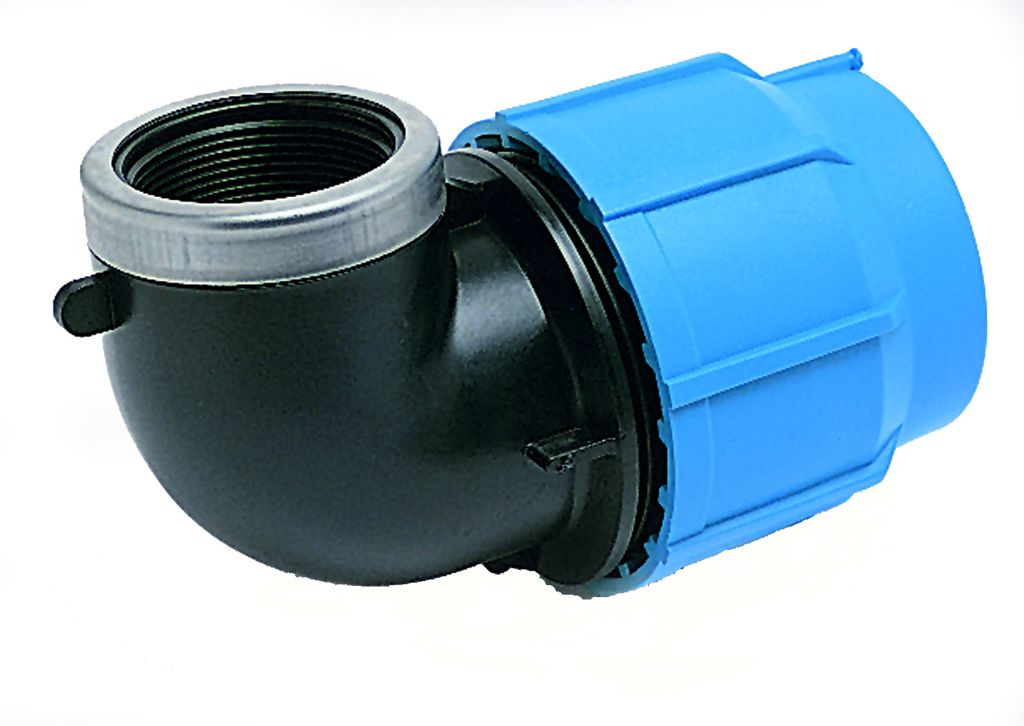 pe knie bi kiwa 90° 32mm x ¾"