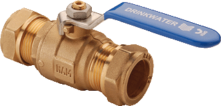 mess knel kogelkraan 28x28mm