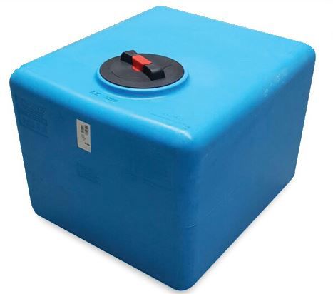 vloeistoftank rechthoekig 300 l. blauw