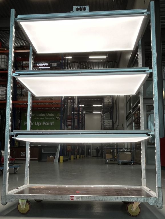 plaat tbv LED kar met zonlichtlamp
