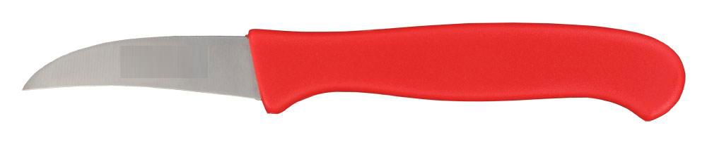 mes 60mm rvs gebogen rood