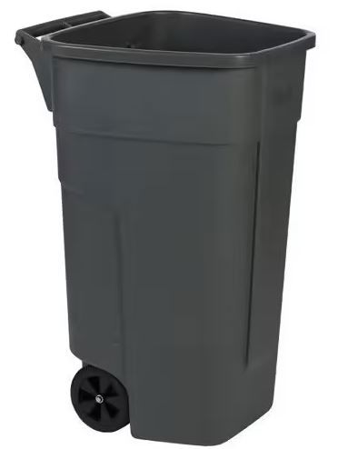 afvalbak + wiel 100ltr zw zonder deksel
