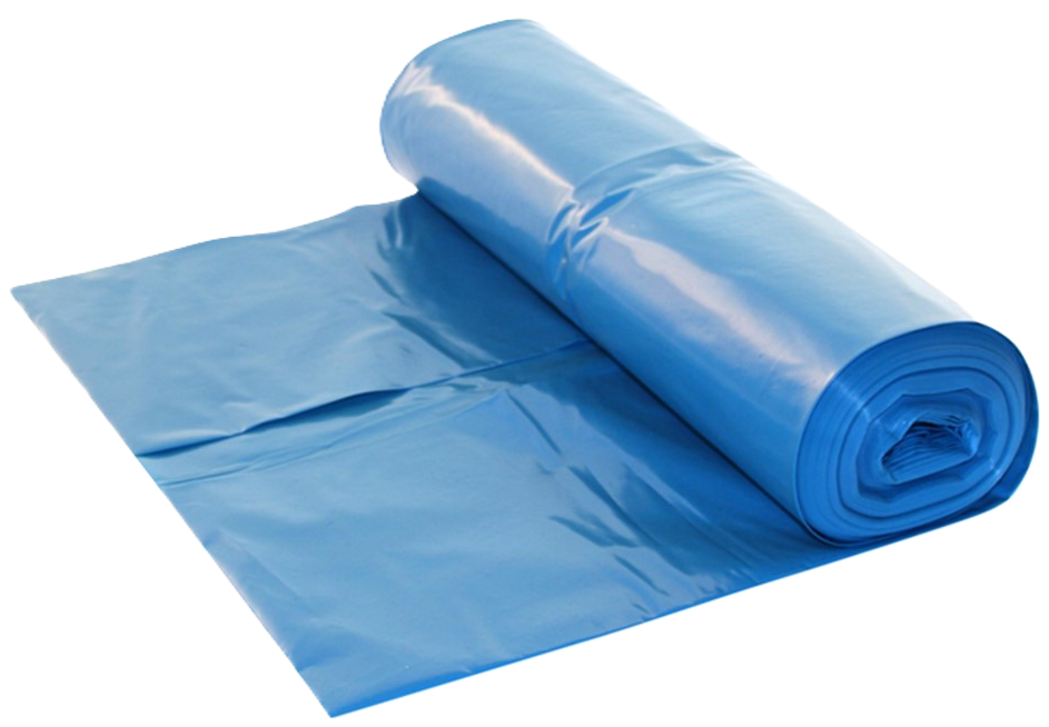 afvalzak 90x110cm blauw 210l 30mu 25/rol