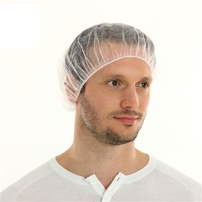 baret pp wokkel 52cm wit 100/zak