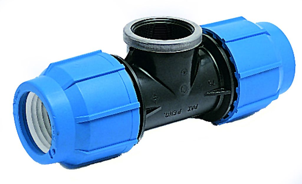 pe T-stuk kiwa bi 25 x 1"