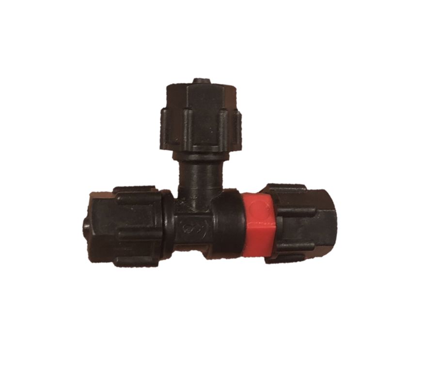 injector 8x8x8mm met moeren 1,8mm