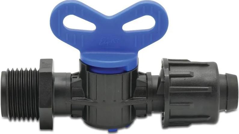 pp kogelkraan 17mm tape zwart/blauw