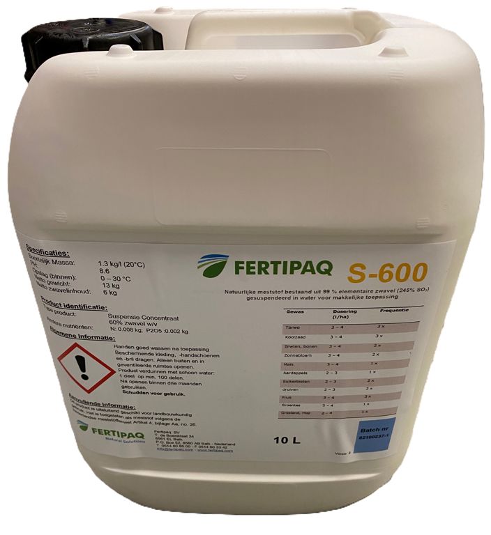Vloeibaar zwavel S-600 10 liter