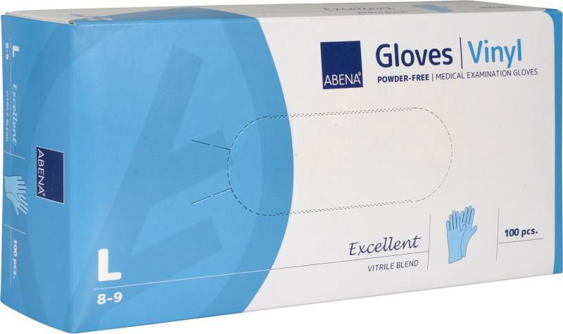 handschoen vitril maat L blauw 100/ds