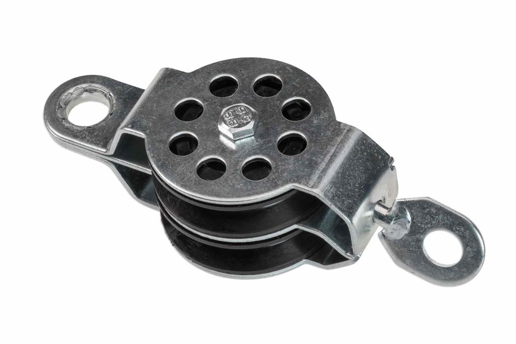 katrol 2" dubbel met lager kunststof