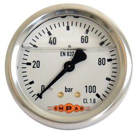 manometer 0-100bar achteraansluiting