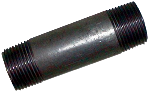 pijpnippel halve zwart 1'' x 80mm