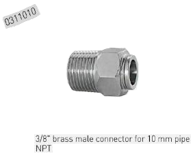 messing fitting univ. 3/8" 10mm