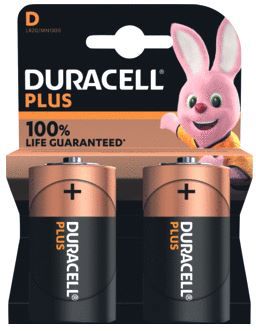 batterij Duracell 1.5V staaf D 2/pak