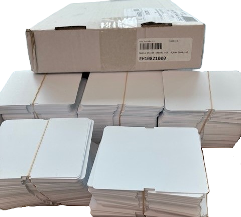 Media etiket 100x85 wit  0,35mm 1000/ds