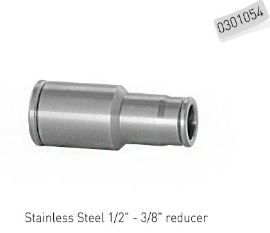 rvs 303 fitting ½" x 3/8" tube