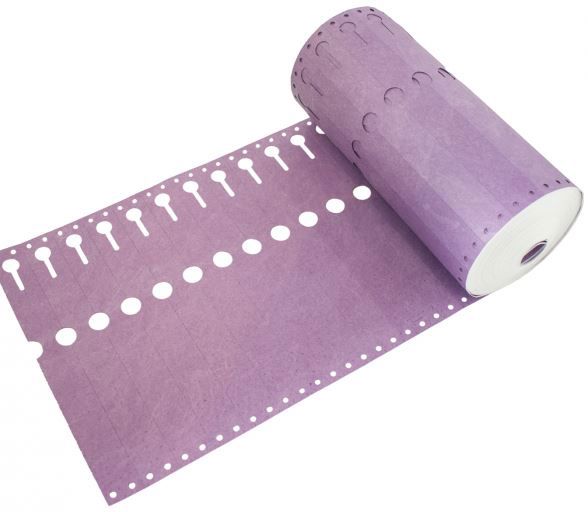 sleufetiket 22x2,55 paars 1000/rol