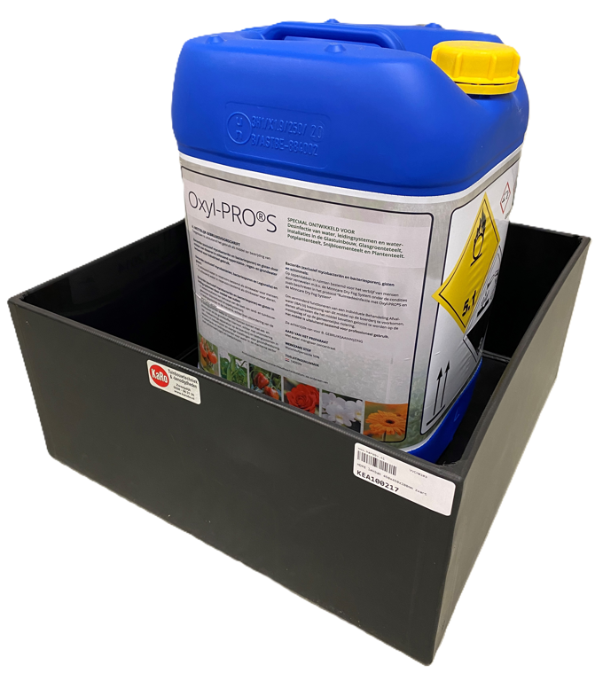 hdpe lekbak 450x450x200mm 41ltr